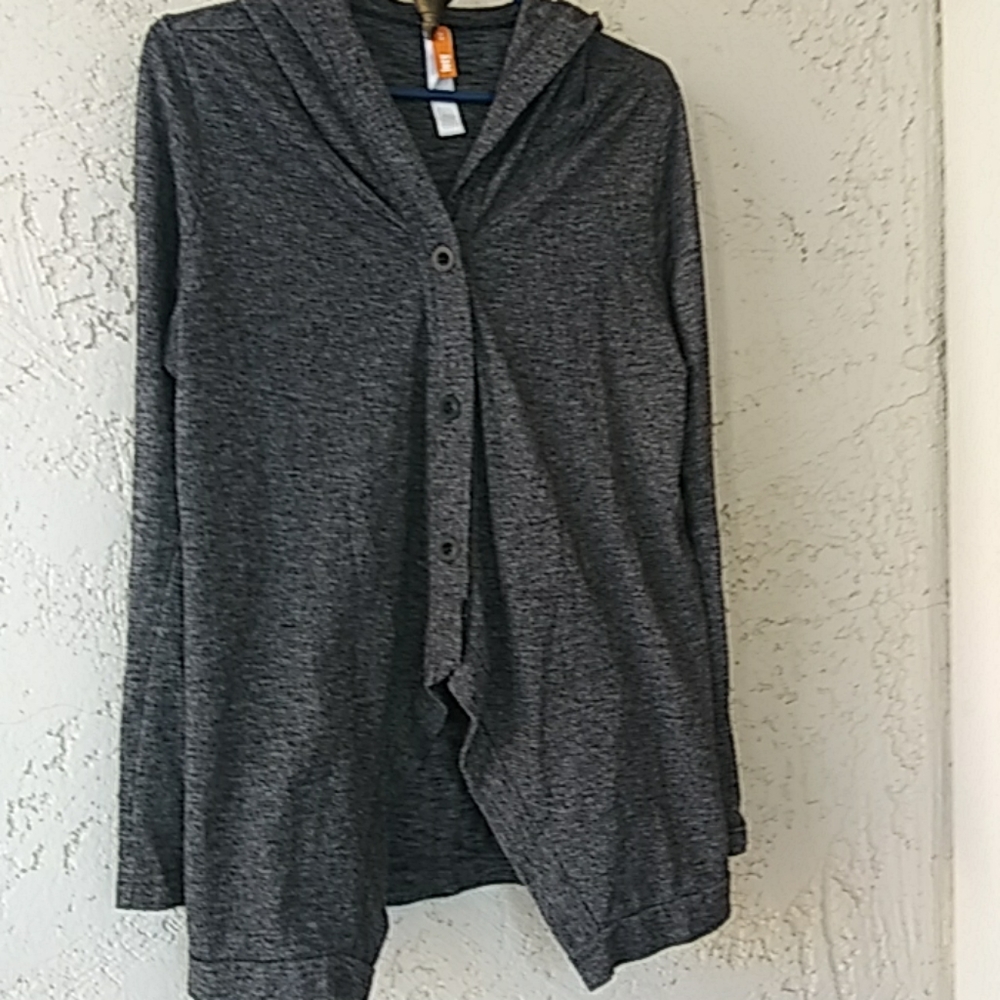 Gray asymmetrical bottom hoodie